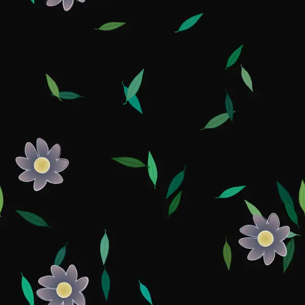 Schöne Florale Nahtlose Hintergrund Vektorillustration — Stockvektor