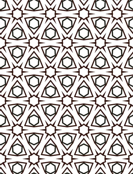 Abstrakte Geometrische Ornamentale Nahtlose Muster Design Hintergrund Vektorillustration — Stockvektor