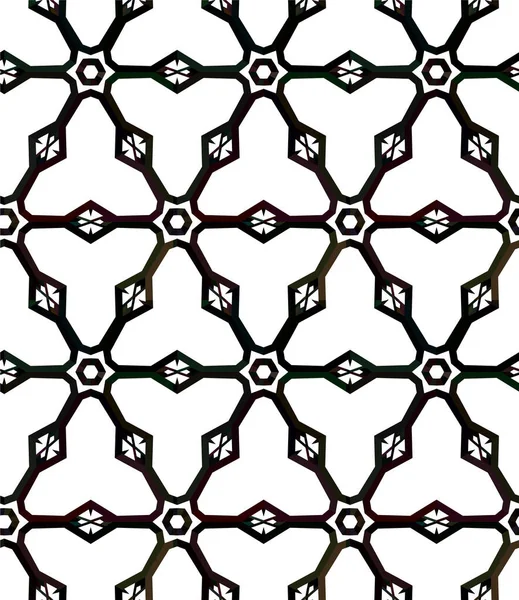 Abstracto Geométrico Ornamental Patrón Sin Costura Fondo Diseño Ilustración Vectorial — Archivo Imágenes Vectoriales