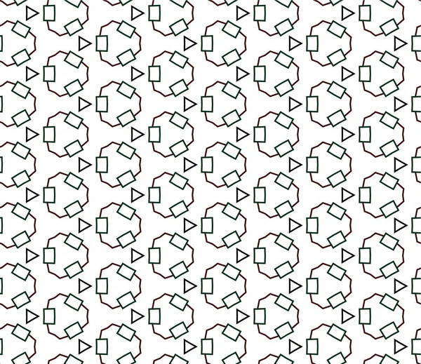 Abstrakte Geometrische Ornamentale Nahtlose Muster Design Hintergrund Vektorillustration — Stockvektor