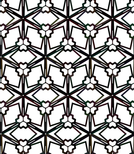 Abstracto Geométrico Ornamental Patrón Sin Costura Fondo Diseño Ilustración Vectorial — Vector de stock