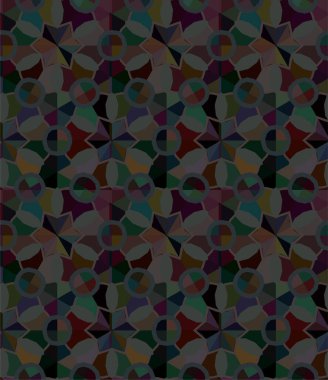 Geometrik süslemeli vektör deseni. Kusursuz tasarım dokusu 