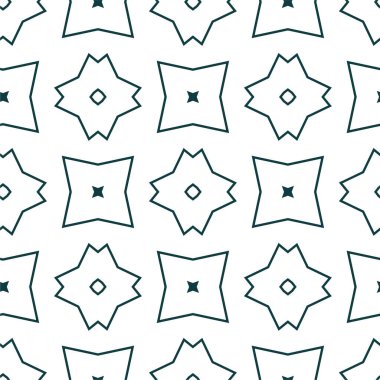 Geometrik süslemeli vektör deseni. Kusursuz tasarım dokusu 