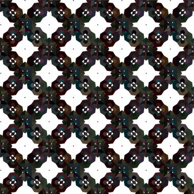 Geometrik süslemeli vektör deseni. Kusursuz tasarım dokusu 