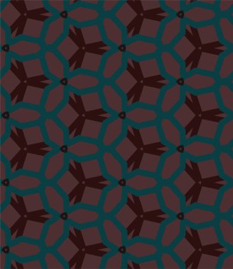 Geometrik süslemeli vektör deseni. Kusursuz tasarım dokusu 