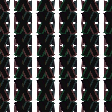 Geometrik süslemeli vektör deseni. Kusursuz tasarım dokusu 