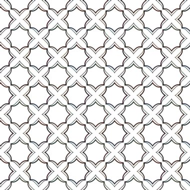 Geometrik süslemeli vektör deseni. Kusursuz tasarım dokusu 