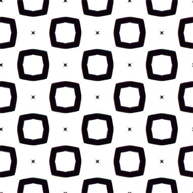 Geometrik süslemeli vektör deseni. Kusursuz tasarım dokusu 