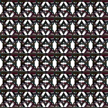 Geometrik süslemeli vektör deseni. Kusursuz tasarım dokusu 