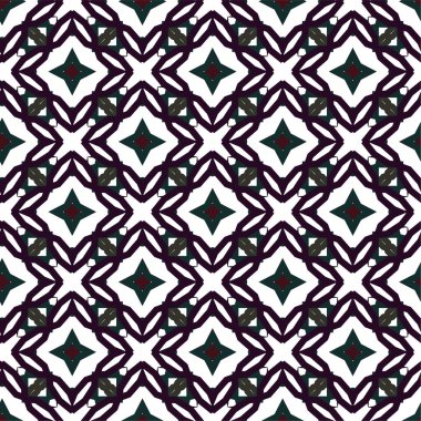 Geometrik süslemeli vektör deseni. Kusursuz tasarım dokusu 