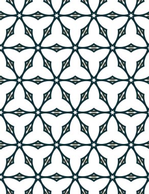 Geometrik süslemeli vektör deseni. Kusursuz tasarım dokusu 