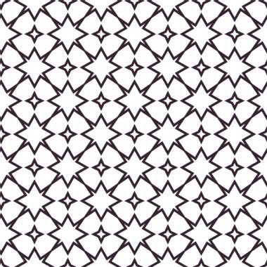Geometrik süslemeli vektör deseni. Kusursuz tasarım dokusu 