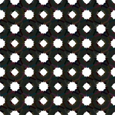 Geometrik süslemeli vektör deseni. Kusursuz tasarım dokusu 