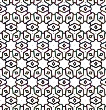 Geometrik süslemeli vektör deseni. Kusursuz tasarım dokusu 