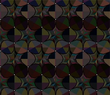 Geometrik süslemeli vektör deseni. Kusursuz tasarım dokusu 