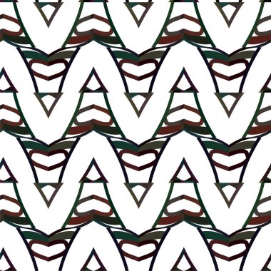 Geometrik süslemeli vektör deseni. Kusursuz tasarım dokusu 