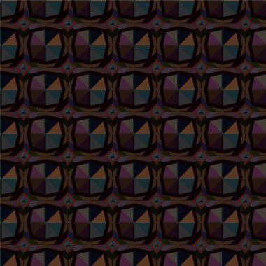 Geometrik süslemeli vektör deseni. Kusursuz tasarım dokusu 