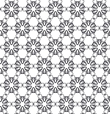 Geometrik süslemeli vektör deseni. Kusursuz tasarım dokusu 