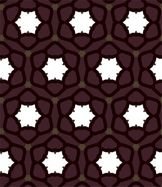 Geometrik süslemeli vektör deseni. Kusursuz tasarım dokusu 