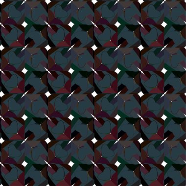 Geometrik süslemeli vektör deseni. Kusursuz tasarım dokusu 