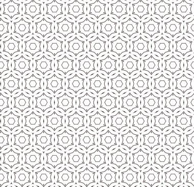 Geometrik süslemeli vektör deseni. Kusursuz tasarım dokusu 