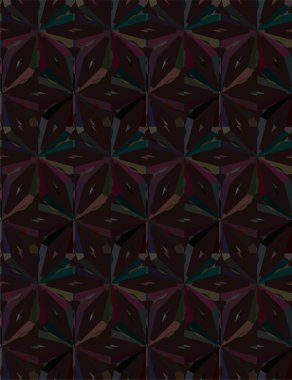 Geometrik süslemeli vektör deseni. Kusursuz tasarım dokusu 