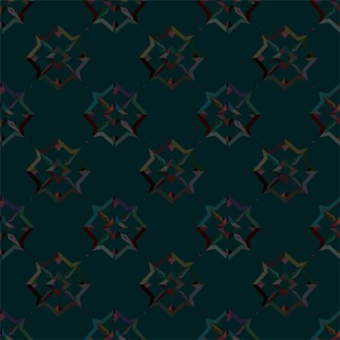 Geometrik süslemeli vektör deseni. Kusursuz tasarım dokusu 