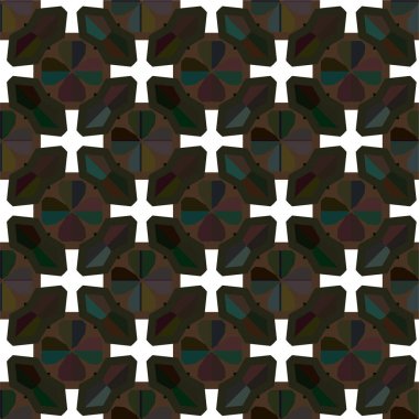 Geometrik süslemeli vektör deseni. Kusursuz tasarım dokusu 