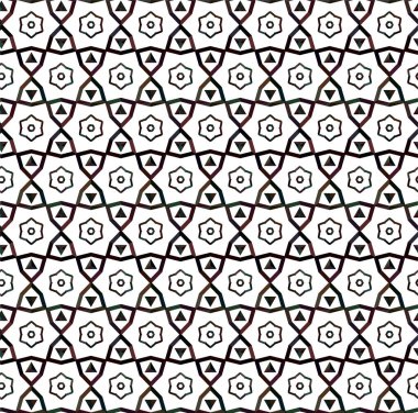 Geometrik süslemeli vektör deseni. Kusursuz tasarım dokusu 
