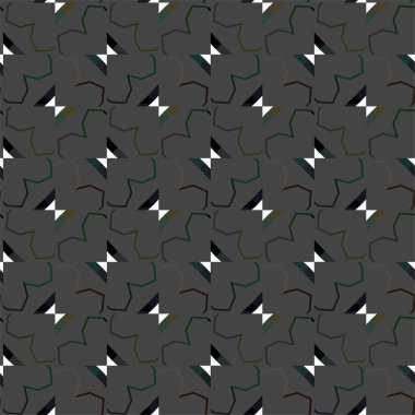 Geometrik süslemeli vektör deseni. Kusursuz tasarım dokusu 