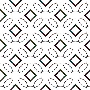 Geometrik süslemeli vektör deseni. Kusursuz tasarım dokusu 