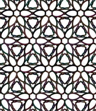 Geometrik süslemeli vektör deseni. Kusursuz tasarım dokusu 