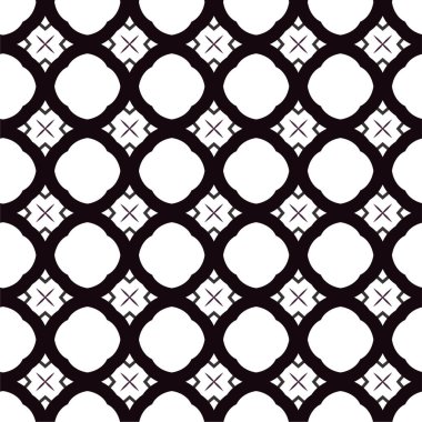 Geometrik süslemeli vektör deseni. Kusursuz tasarım dokusu 