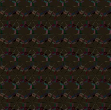 Geometrik süslemeli vektör deseni. Kusursuz tasarım dokusu 