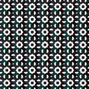 Geometrik süslemeli vektör deseni. Kusursuz tasarım dokusu 