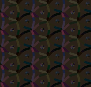 Geometrik süslemeli vektör deseni. Kusursuz tasarım dokusu 