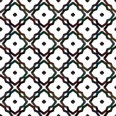 Geometrik süslemeli vektör deseni. Kusursuz tasarım dokusu 