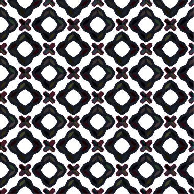 Geometrik süslemeli vektör deseni. Kusursuz tasarım dokusu 