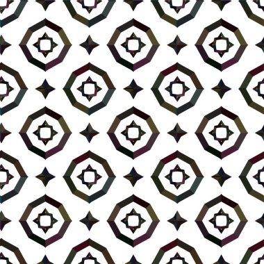 Geometrik süslemeli vektör deseni. Kusursuz tasarım dokusu 