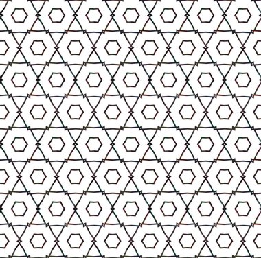 Geometrik süslemeli vektör deseni. Kusursuz tasarım dokusu 