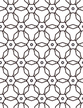 Geometrik süslemeli vektör deseni. Kusursuz tasarım dokusu 