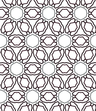 Geometrik süslemeli vektör deseni. Kusursuz tasarım dokusu 