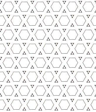 Geometrik süslemeli vektör deseni. Kusursuz tasarım dokusu 