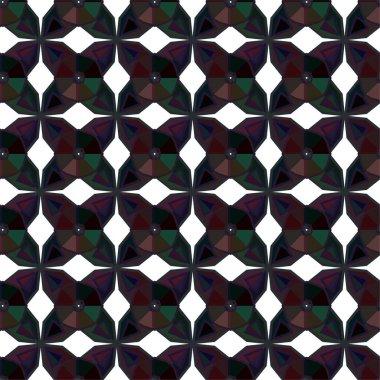 Geometrik süslemeli vektör deseni. Kusursuz tasarım dokusu 