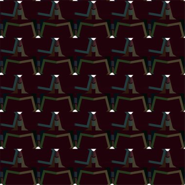 Geometrik süslemeli vektör deseni. Kusursuz tasarım dokusu 