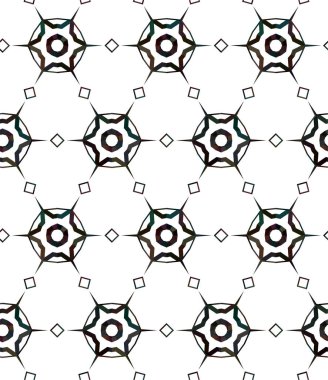 Geometrik süslemeli vektör deseni. Kusursuz tasarım dokusu 