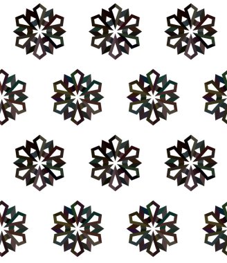 Geometrik süslemeli vektör deseni. Kusursuz tasarım dokusu 