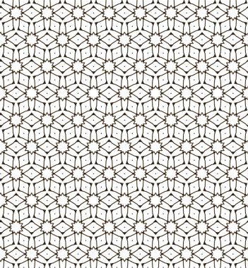 Geometrik süslemeli vektör deseni. Kusursuz tasarım dokusu 