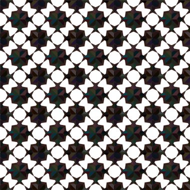 Geometrik süslemeli vektör deseni. Kusursuz tasarım dokusu 