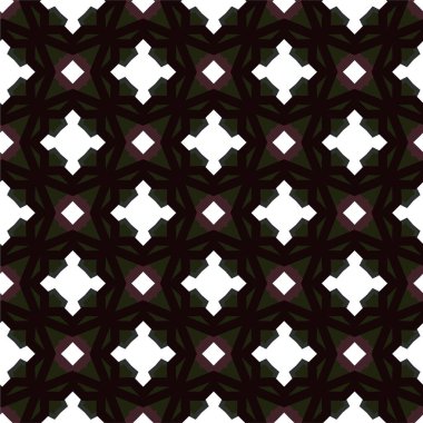 Geometrik süslemeli vektör deseni. Kusursuz tasarım dokusu 